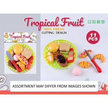 Play Food in Basket Pull Apart assorted