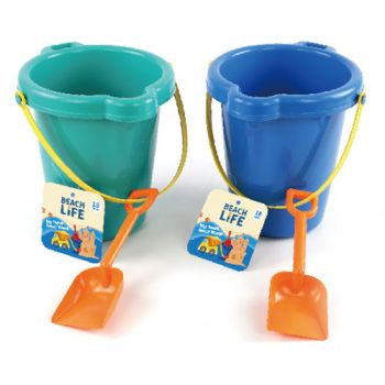 Beach Bucket Round 19cm with Spade