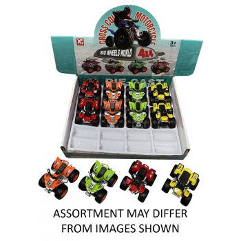 Diecast Friction Beach Quad Bike assorted ( ONLY SOLD in Display of 12 )