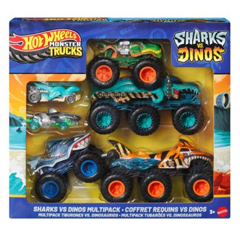 Hot Wheels Monster Trucks Sharks vs. Dinos Multipack