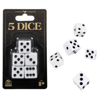 Classic Games Pack of 5 Dice