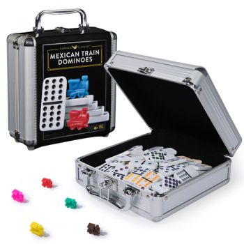 Classic Games Mexican Train Dominoes in Carry Case - REFRESH