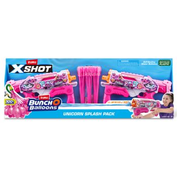 Zuru Xshot Unicorn Hyperload Fast Fill 2 Pack with 3pk of Bunch o Balloons
