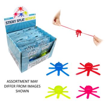 Sticky Splat Octopus assorted ( ONLY SOLD in Display of 24 )