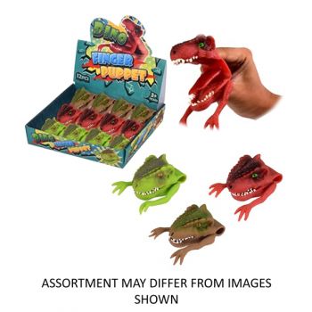 Dino Finger Puppets assorted ( ONLY SOLD in Display of 12 ) Dino Finger Puppets assorted ( ONLY SOLD in Display of 12 )