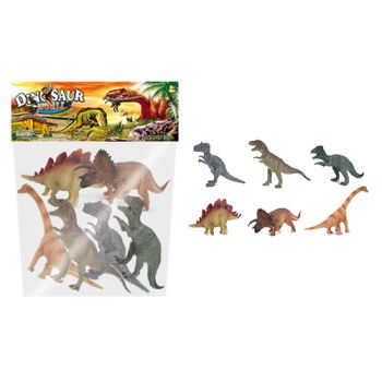 6pc Large Dinosaurs in Bag
