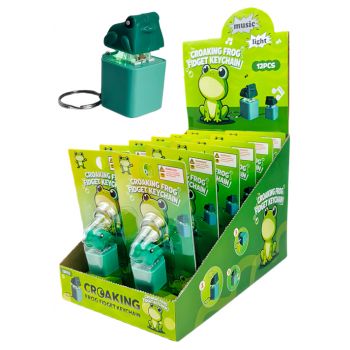 Croaking Frog Fidget Keychain ( ONLY SOLD in Display of 12 )