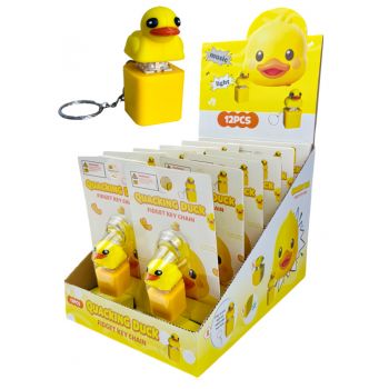 Quaking Duck Fidget Keychain ( ONLY SOLD in Display of 12 )