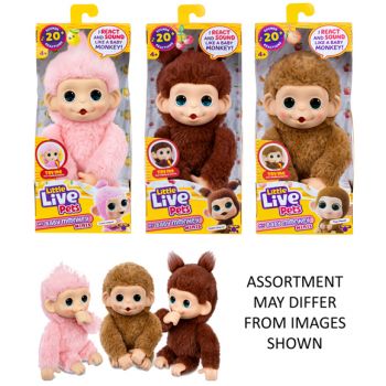 Little Live Pets My Baby Monkey Minis assorted ( ONLY SOLD in Carton of 3 )