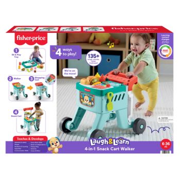 Fisher Price Laugh n Learn 4-in-1 Snack Cart Walker