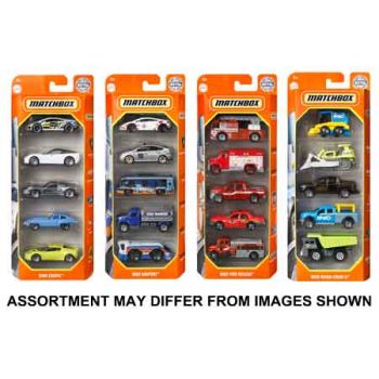 Matchbox 5 Pack 1:64 Cars Assorted