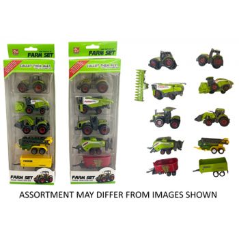 5pce Diecast Farm Vehicle Set assorted