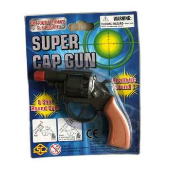 "Gun 8 Shot Diecast 4.25"" Revolver Pistol"