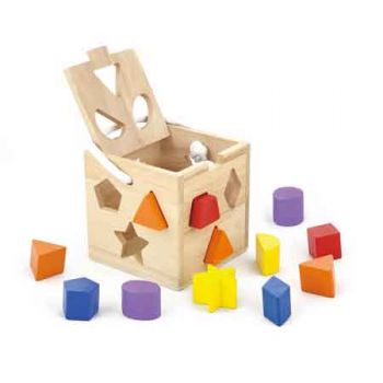 Viga Wooden Shape Sorting Cube