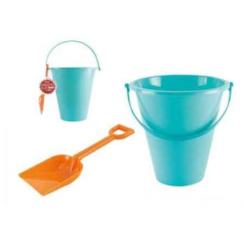 20cm Beach Bucket with Spade assorted ( was RRP $6.99 )