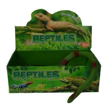 12pc Rubber Snakes assorted ( ONLY SOLD in display of 12 )