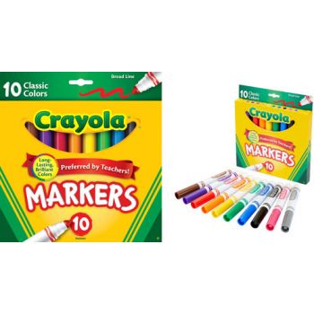 Crayola 10pk Classic Broadline Markers Crayola 10pk Classic Broadline Markers
