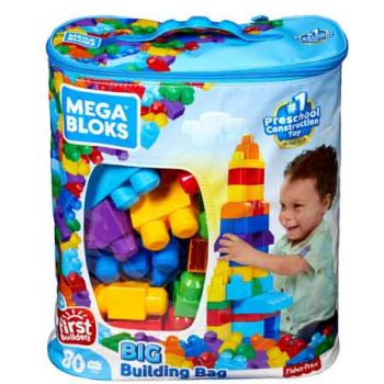 Mega Bloks 80pce Building Bag - CLASSIC