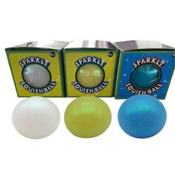 Sparkle Squish Ball 10cm assorted ( ONLY SOLD in Display of 12 )