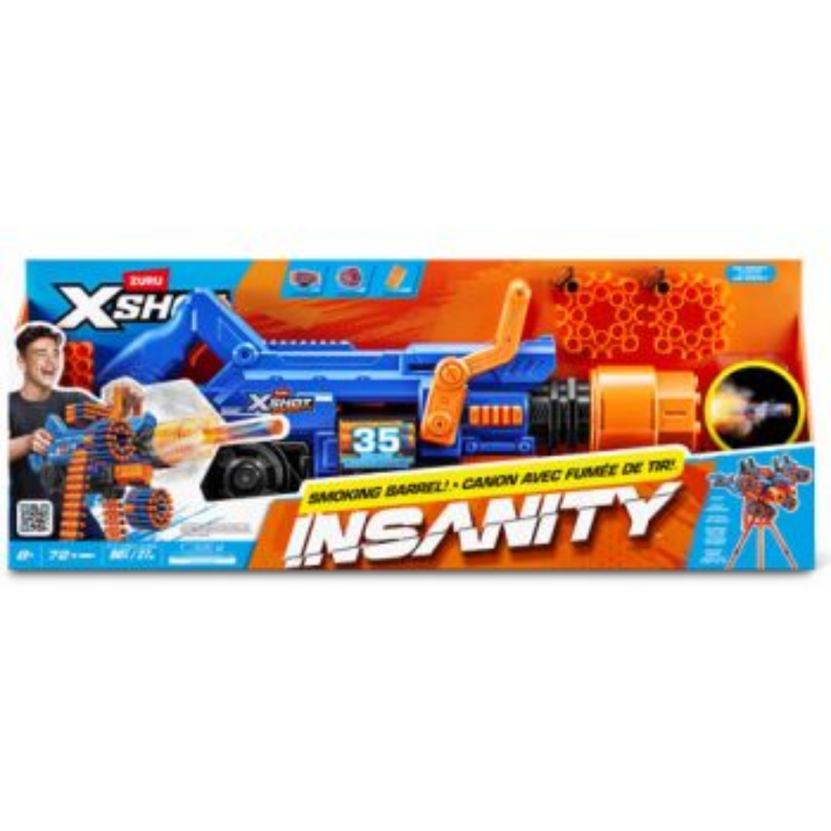 Picture of Zuru XSHOT Insanity Motorised Smoking Barrel with 72 Darts
