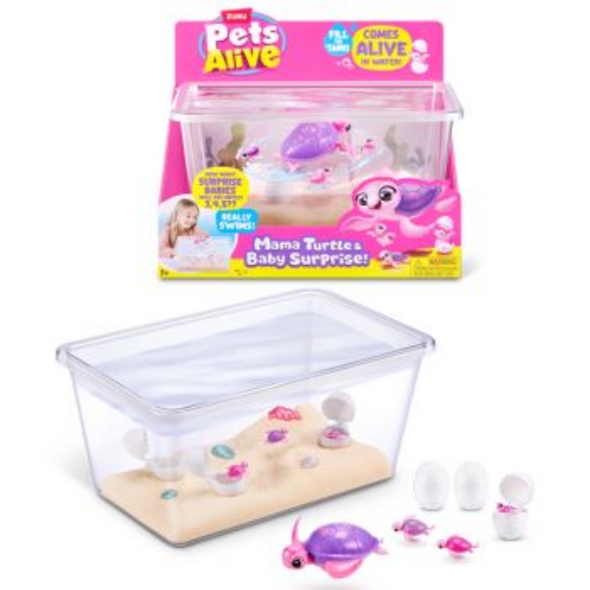 Picture of ZURU Pet's Alive Mama Turtle Surprise Playset