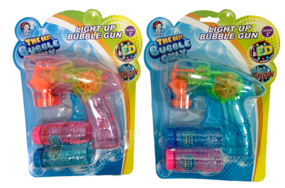 Picture of Bubble Gun Light Up with 2pk Solution