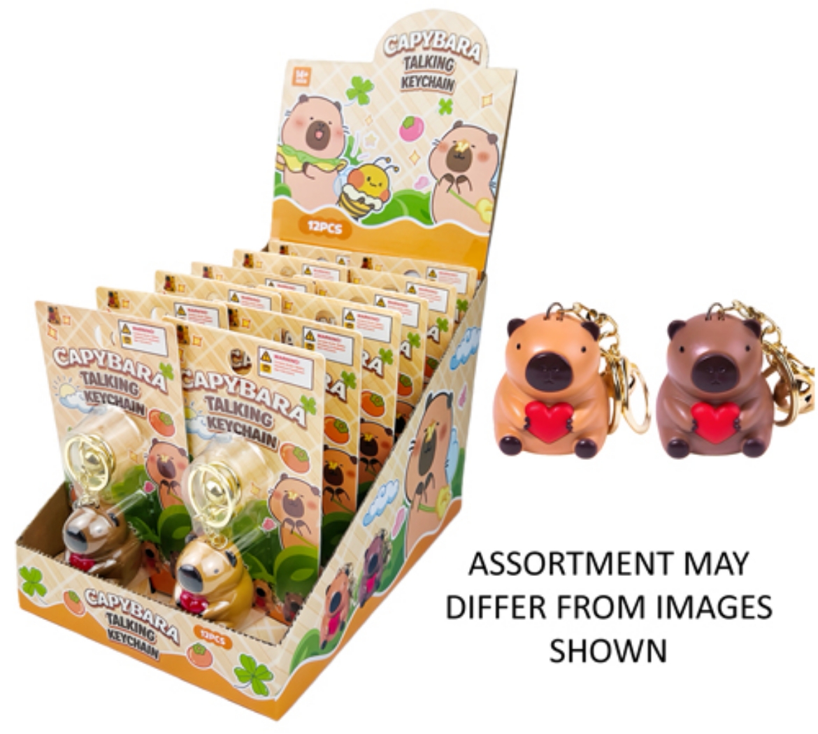 Picture of Capybara Talking Keychain assorted ( ONLY SOLD in Display of 12 )