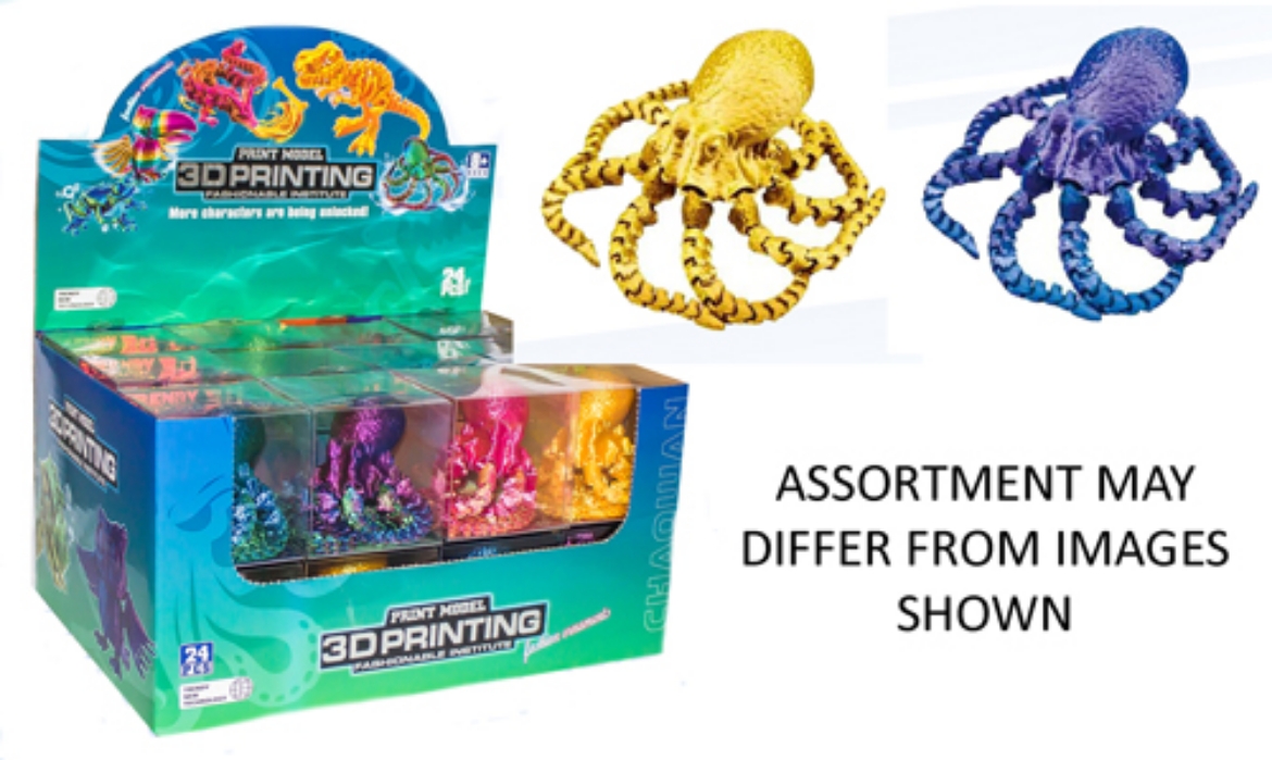 Picture of 3D Printed Firgures assorted - OCTOPUS ( ONLY SOLD in Display of 24 )