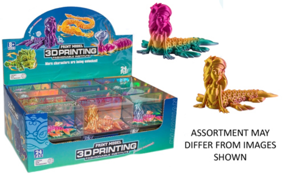 Picture of 3D Printed Firgures assorted - MERMAID ( ONLY SOLD in Display of 24 )