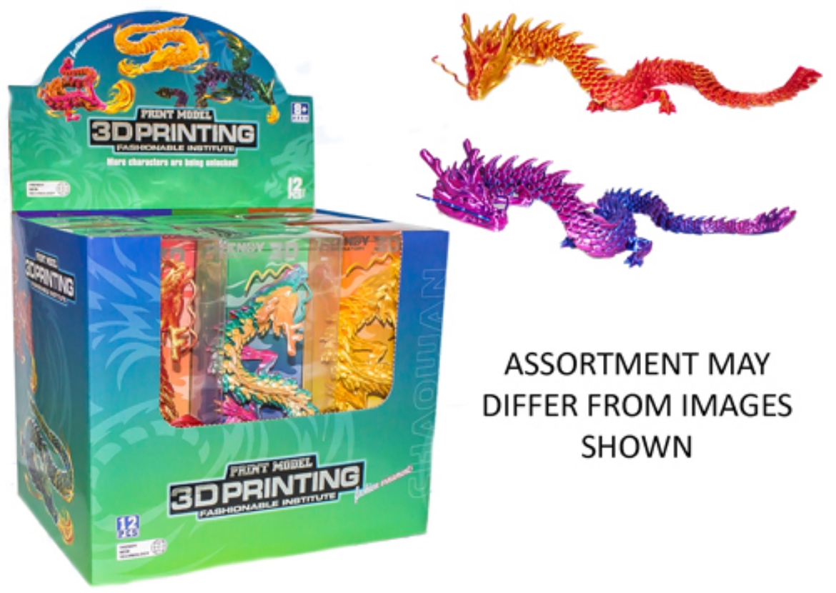 Picture of 3D Printed Firgures assorted - DRAGON ( ONLY SOLD in Display of 12 )