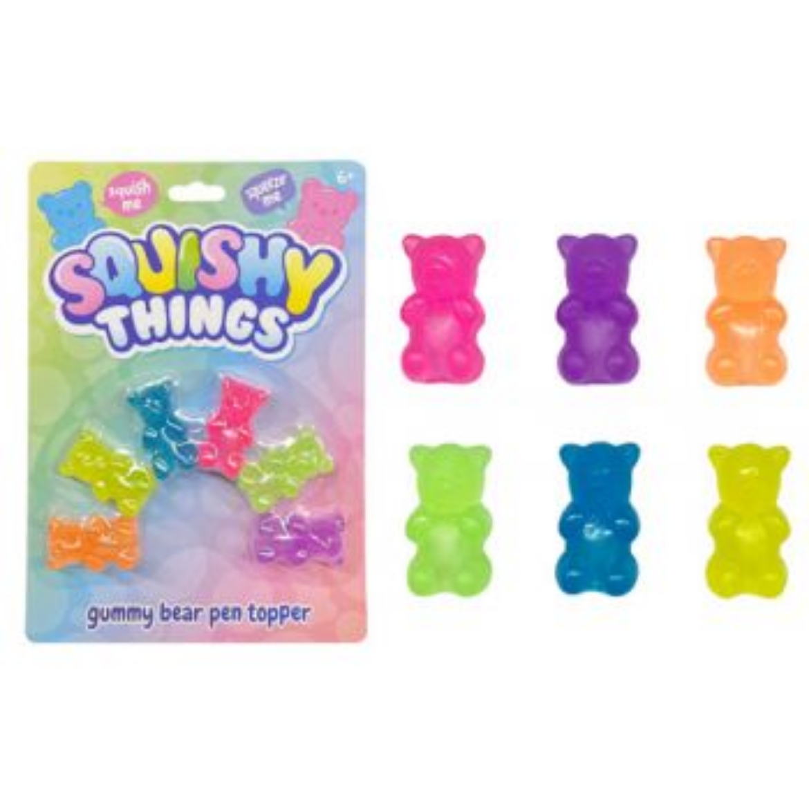 Picture of Squishy Mochi Gummy Bear Topper 6pc