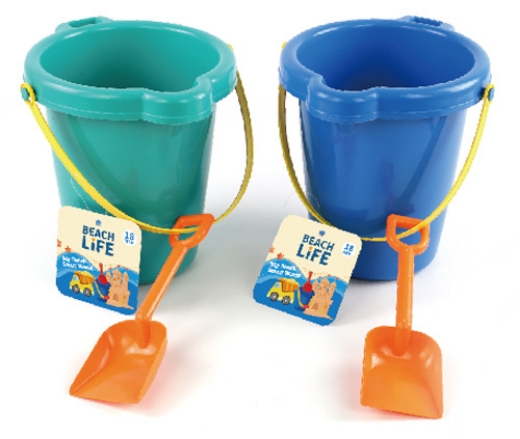 Picture of Beach Bucket Round 19cm with Spade