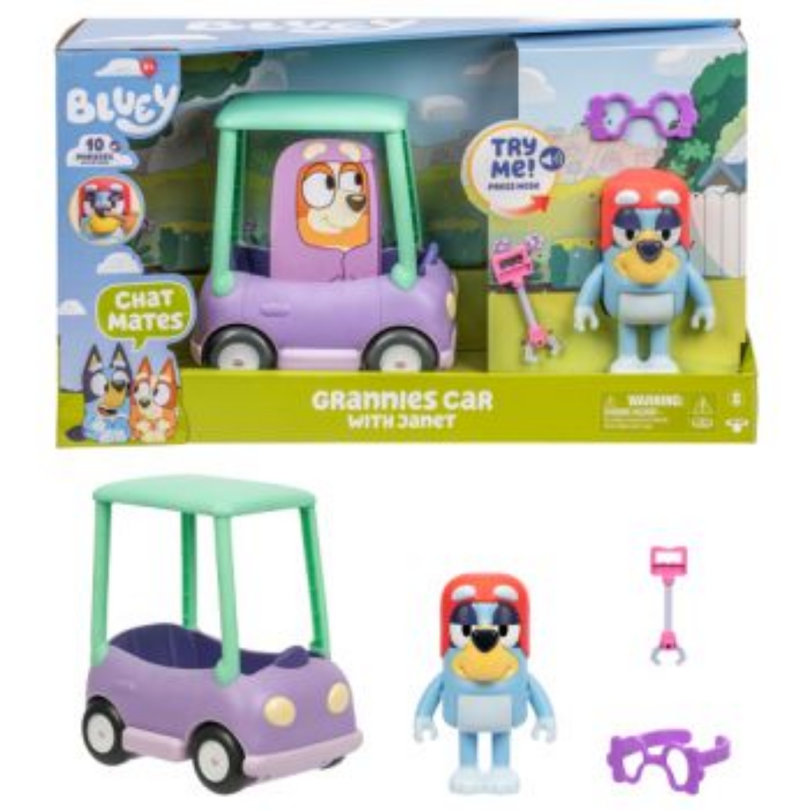 Picture of Bluey Chat Mates Granny Car with Janet