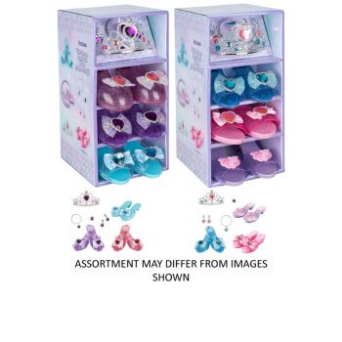 Picture of Princess Set Tiara Jewellery with 3 Pair Shoes