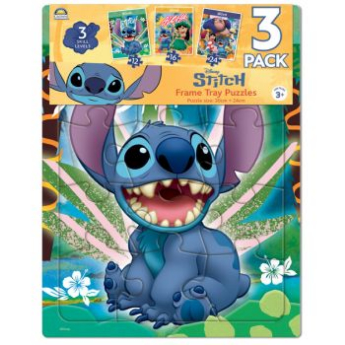 Picture of Stitch 3 Pack Frame Tray Puzzles