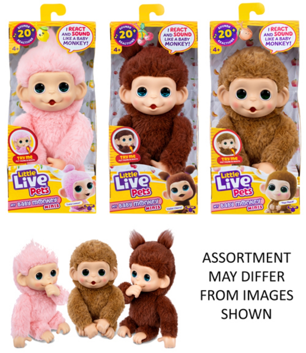 Picture of Little Live Pets My Baby Monkey Minis assorted ( ONLY SOLD in Carton of 3 )