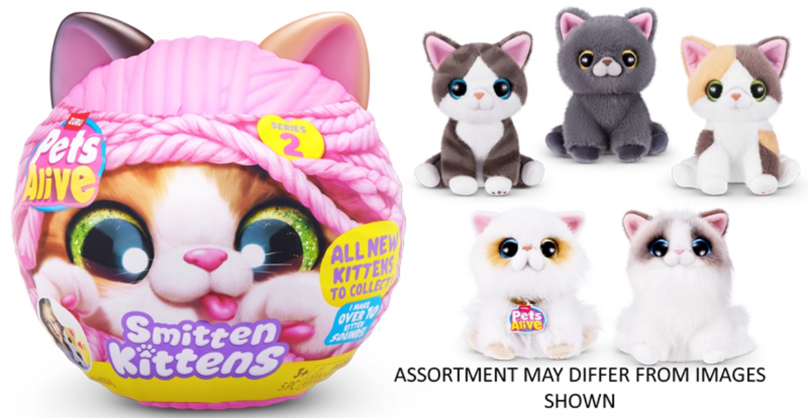 Picture of ZURU Pet's Alive Smitten Kittens Interactive Plush Series 2 assorted