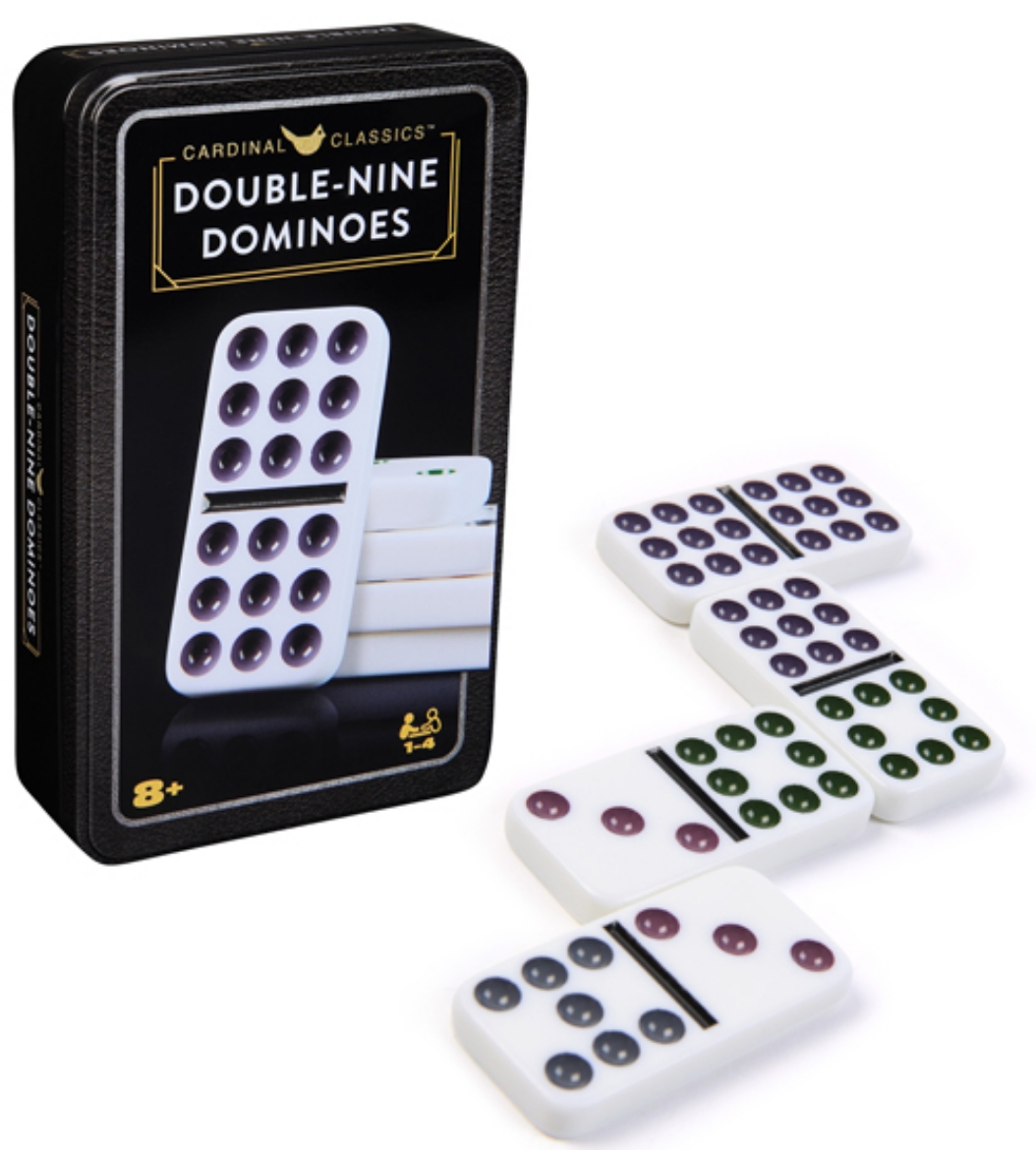 Picture of Classic Double 9 Coloured Dominoes in Tin - REFRESH