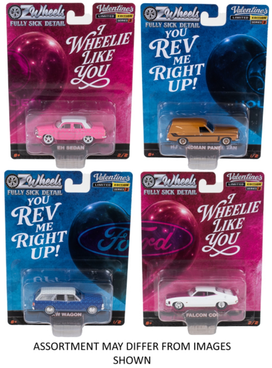 Picture of Oz Wheels 1:64 Valentines Day His & Hers FSD assorted ( ONLY SOLD in Carton of 12 )