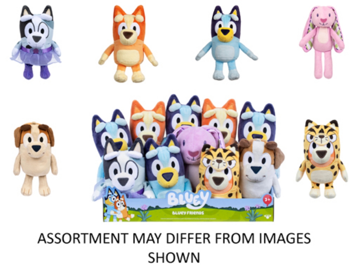 Picture of Bluey S14 Single Plush assorted - Friends ( ONLY SOLD in Carton of 10 )