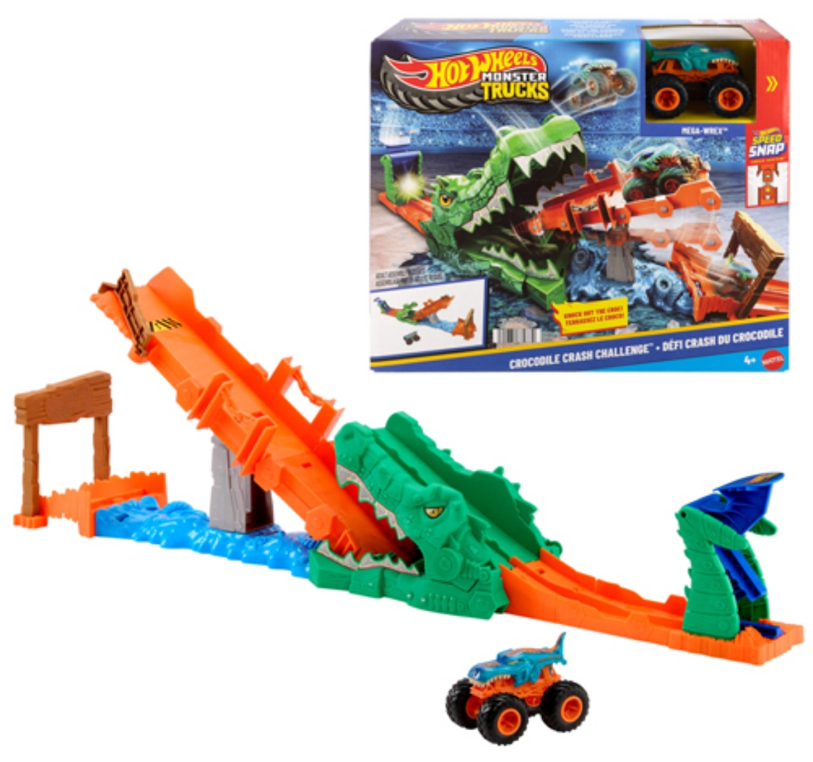 Picture of Hot Wheels Monster Trucks Knock the Croc Playset