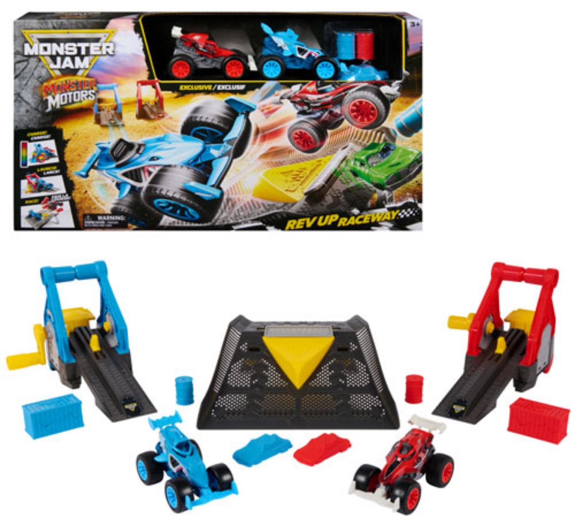 Picture of Monster Jam 1:64 Monster Motor Rev-up Raceway Playset