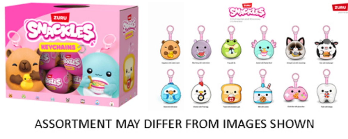 Picture of ZURU Snackles Keychains Capsule Series 1 assorted ( ONLY SOLD in Display of 25 )