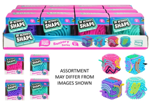 Picture of Trend Hub Silicone 3D Activity Shape assorted ( ONLY SOLD in Display of 12 )
