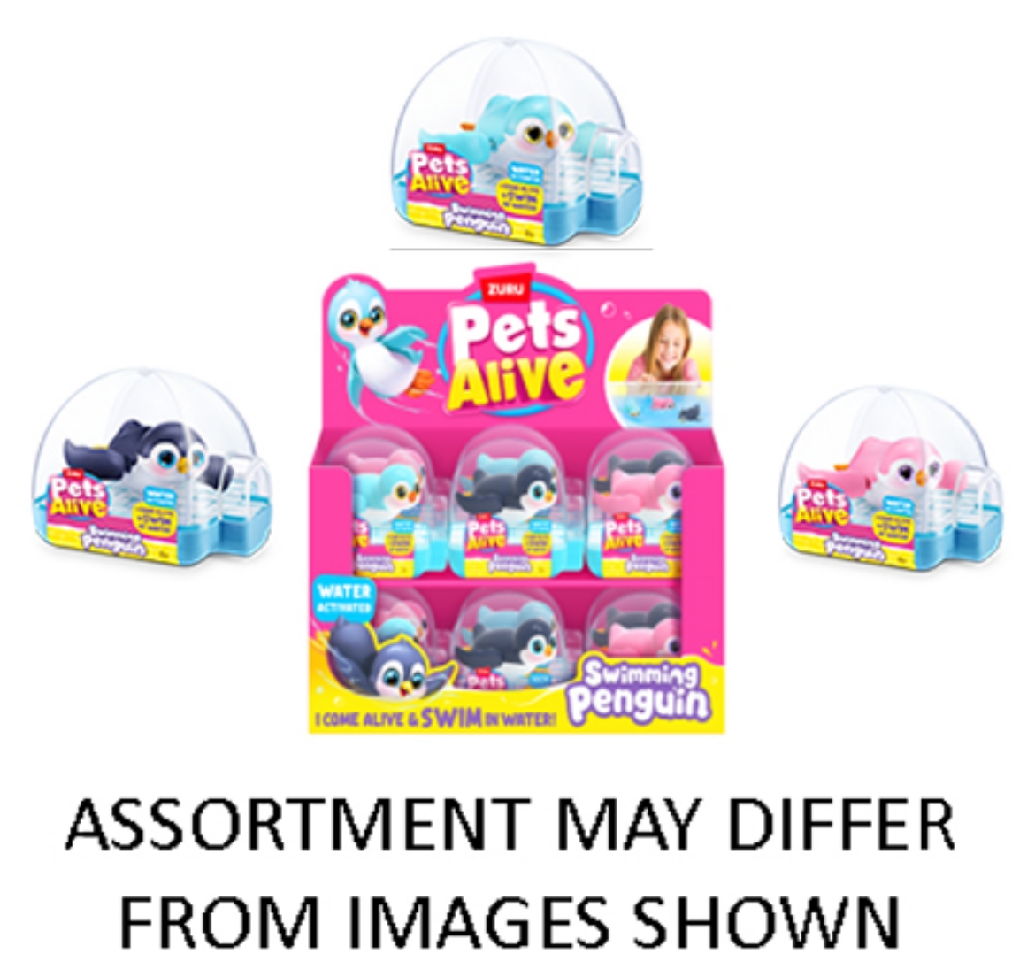Picture of ZURU Pet's Alive Swimming Penguin Series 1 assorted ( ONLY SOLD in Display of 12 )