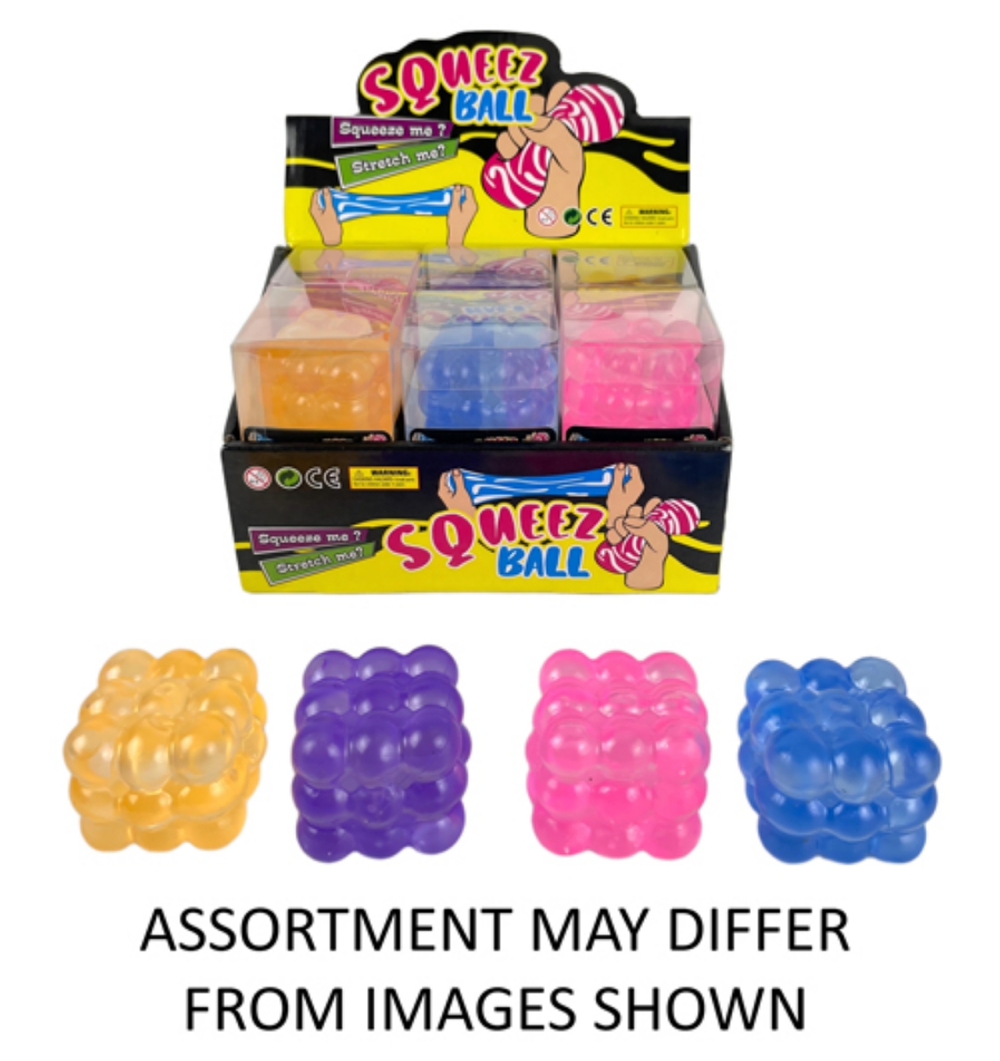 Picture of Squishy Bubble Cube assorted ( ONLY SOLD in Display of 12 )