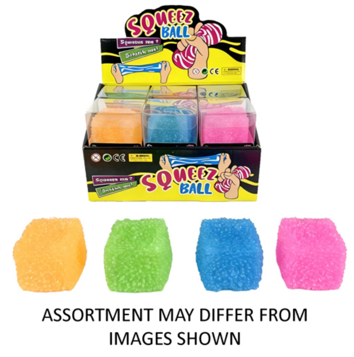 Picture of Squishy Textured Cube assorted ( ONLY SOLD in Display of 12 )