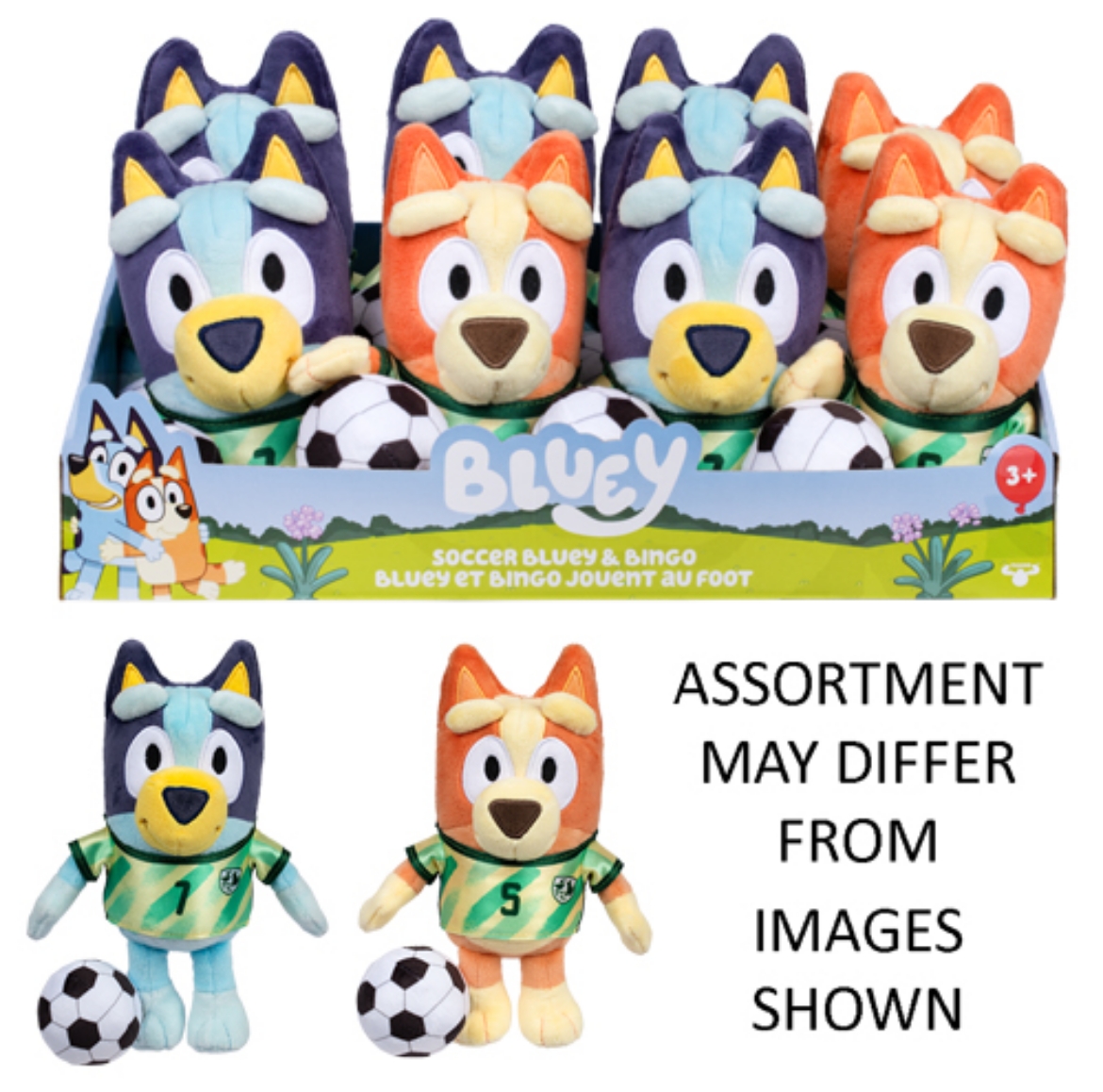 Picture of BlueyPlush Soccer assorted ( ONLY SOLD in Display of 8 )