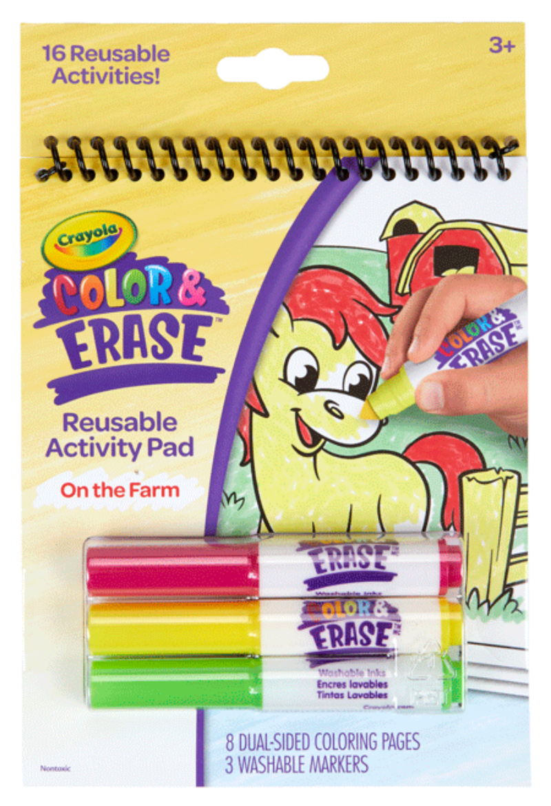 Picture of Crayola Color & Erase Reusable Activity Pad - On the Farm