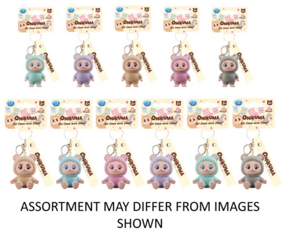 Picture of Onikuma 6.5cm 3D Kechain Plush with Strap assorted ( ONLY SOLD in Carton of 36 )
